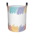 thumbnail image 1 of LNWH Laundry Basket, Color Chalk Pattern Foldable Laundry Hamper With Handles Waterproof, Medium Size, 1 of 8