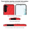 thumbnail image 3 of SaniMore for Samsung Galaxy S23 Plus 6.6" 2023 Case, PU Leather Case with Luxury Fashion Lattice for Girls Women 360°Rotating Metal Ring/Kickstand Shockproof Durable Case For Galaxy S23 Plus, Red, 3 of 8