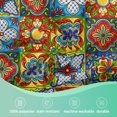 thumbnail image 3 of Ethnic 60 Inch Round Tablecloth,Mexican Talavera Ceramic Table Cloth Waterproof Stain and Wrinkle Resistant Circle Table Cover for Kitchen Dining Picnic Camping Indoor Outdoor Decor, 3 of 6