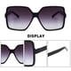 thumbnail image 4 of Gafas de sol cuadradas de la protección solar del marco de las gafas de sol grandes de moda de la moda, hechas de PC, 4 of 6