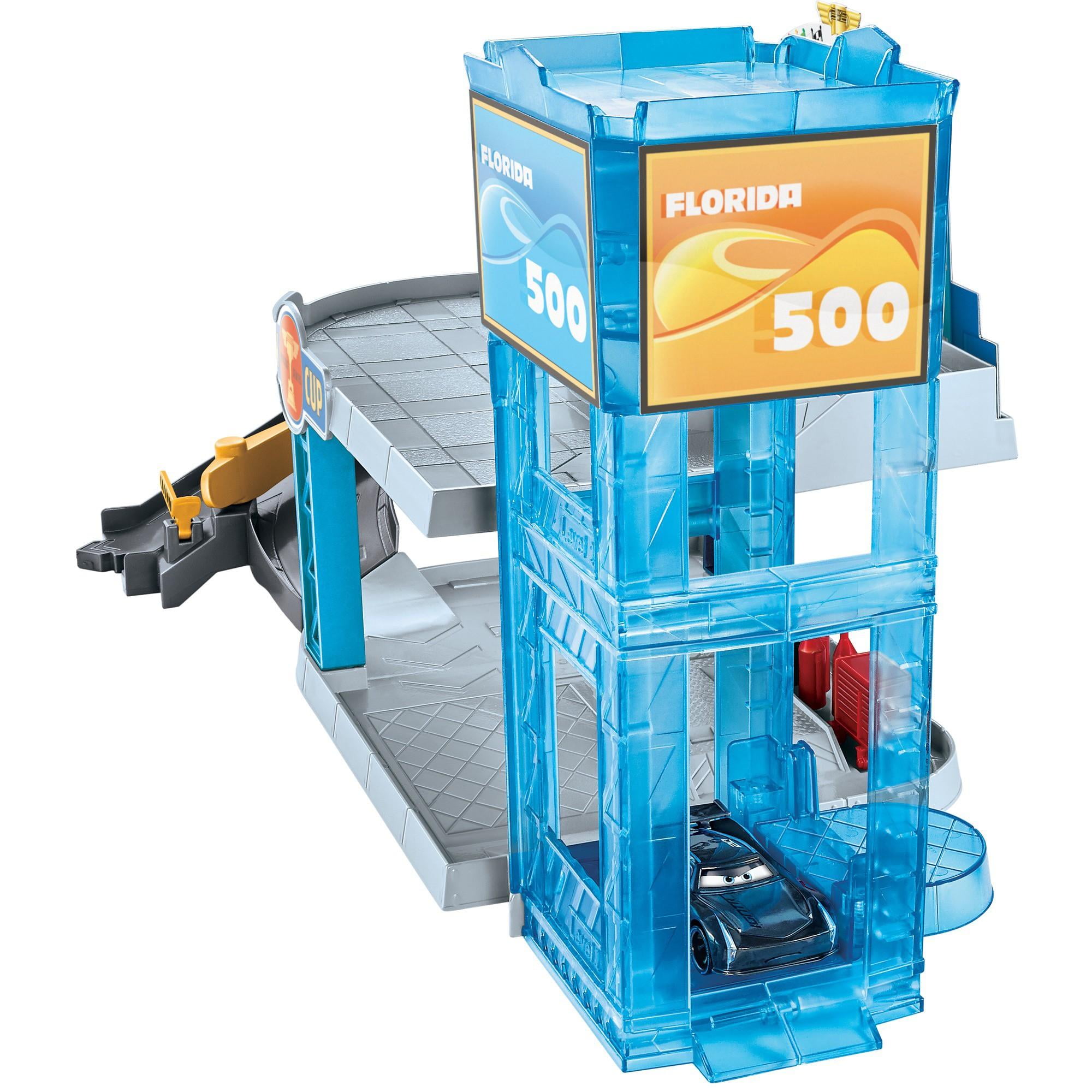 disney pixar cars florida 500 racing garage playset