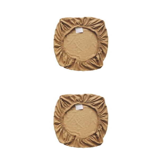 Funda de cojín para silla Advancent Protector de respaldo Poliéster elástico Color sólido Antideslizante Color del té con leche 2Conjunto