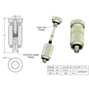 Misting Nozzle (Cleanable Stainless Steel Nozzle-0.012)-Pack of 6