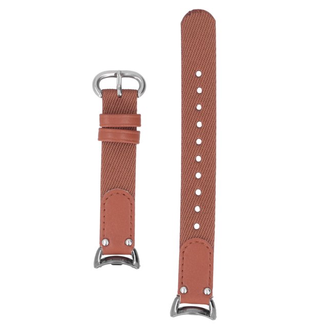 Correa de reloj deportivo de cuero PU de lona suave, pulsera de repuesto transpirable apta para Mi Band 8 NFC, color marrón caramelo