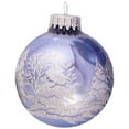 thumbnail image 2 of Glass Christmas Tree Ornaments - 67mm/2.63" [4 Pieces] Decorated Balls from Christmas by Krebs Seamless Hanging Holiday Decor (Alpine Shine with Festive Trees), 2 of 4