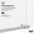 thumbnail image 2 of VIGO Elan 56 to 60 in. W x 74 in. H Sliding Frameless Shower Door in Stainless Steel with 3/8 in. (10mm) Frosted Glass, 2 of 13