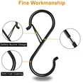 thumbnail image 4 of 8 Pack/ 16 Pack S Hooks for Hanging, 3.5 inch Heavy Duty S Hooks with Safety Buckle S Shaped Hooks Kitchen Pot Rack Hooks Closet Hooks for Hanging Plants, Clothes, Kitchen Utensil, Bags, 4 of 7