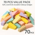 thumbnail image 2 of Makeup Sponges Set 70 Count Triangle  Wedges for Foundation Blending,  Art, Crafts,  Painting | Beauty Sponges  Rectangular Wet or Dry Use (Color Mixing), 2 of 6