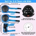 thumbnail image 4 of Kids Bike Helmet Set Toddler Helmet with Sports Protective Gear Set Knee Elbow Wrist Pads ​for Skateboard Cycling Scooter Rollerblading, 4 of 8