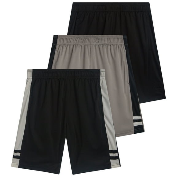 Southpole Mens Athletic Shorts - 3 Pack Mesh Quick Dry Basketball Gym Shorts for Boys (Sizes M-2XL)