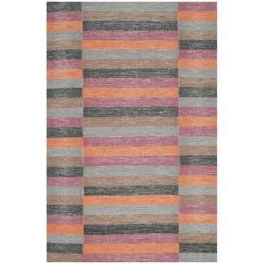 SAFAVIEH Striped Kilim STK411B Handwoven Blue Rug