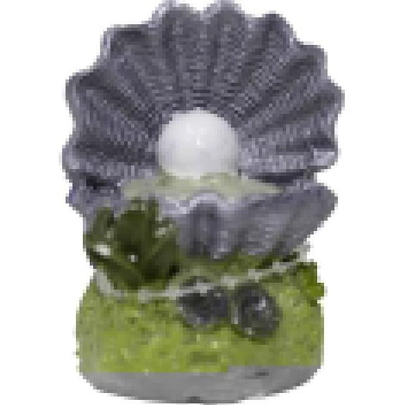 Blue Ribbon Pet Products EE-1902 1.75 x 1.75 x 2.25 in. Exotic Environments Open Clam with Pearl
