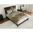 thumbnail image 3 of AFI Valencia Queen Solid Wood Low Profile Sleigh Platform Bed, Walnut, 3 of 12