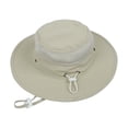 thumbnail image 1 of Bucket Hat Solid Color Mesh Patched Polyester Travel Hiking Fisherman Hat for Kids, 1 of 10