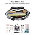thumbnail image 4 of Tote Bag for Women - French Bulldogs Shoulder Bag - Large Utility Work Duffle Bag with Zipper Handbag for Travel, Work, Sprots, 4 of 5