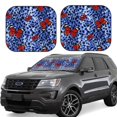 thumbnail image 2 of Uemuo Abstract Colorful Butterflies Printed 2 PCS Car Windshield Sun Shade, Auto Sun Heat and UV Rays Blocker, Foldable Automotive Front Window Sunshade Protector, 2 of 7