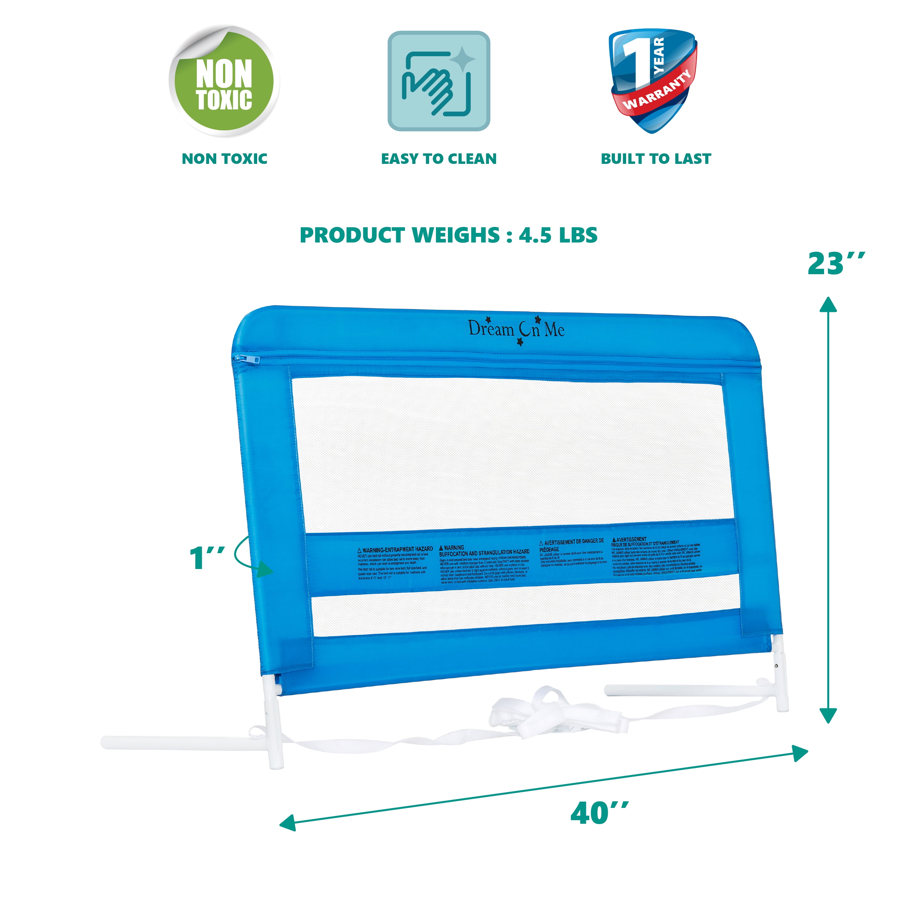 Dream On Me Lilibet Twin Full Queen Mesh Safety Bed Rail Single Pack 23 40 Walmart Com Dream On Me Lilibet Twin Full Queen Mesh Safety Bed Rail Single Pack 23 40 Walmart Com