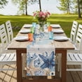 thumbnail image 4 of Table Runners 72 Inches Long Dress Scarves, Blue Starfish Coastal Farmhouse Kitchen/Dining Table Runner, Coffee Tablerunners, Eucalyptus Summer Nautical Shell Vintage 14x72 Inch, 4 of 9