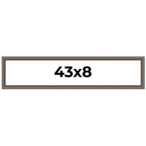 43x8 Frame Silver Real Wood Picture Frame Width 1.25 Inches | Interior Frame Depth 0.5 Inches |