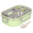 thumbnail image 1 of Thermal Insulation Lunch Box, Compartment Liner Stainless Steel Lunch Box  For Children For School Transparent Green Cactus, 1 of 8
