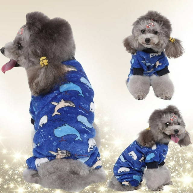 LSLJS New Style Pet Printing Pattern Warm Fall and winter clothes Four-legged Sweater, Dog Birthday Party Supplies, Pet Clothes