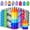 Mixed Colors, variant on NexTone 8 Pcs Collapsible Water Bottles Bulk Reusable Silicone Foldable Water Bottles 17 oz Portable Lightweight Sports Bottle with Carabiner for Gym Hiking Camping Travel(Mixed Colors)