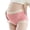 Pink, variant on Gyujnb Full Over Belly Wide High Waist Maternity Briefs Vertical Ribbed Soft Stretch Cotton Light Contrast Trim Curved Support Underwear All Stage Pregnancy,XL