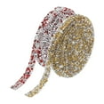 thumbnail image 1 of Unique Bargains 1 Set Resin Rhinestones Trim 6 Yards Silver Base Yellow + Silver Base Red Diamond Ribbons Rhinestone for DIY Crafts, 1 of 5