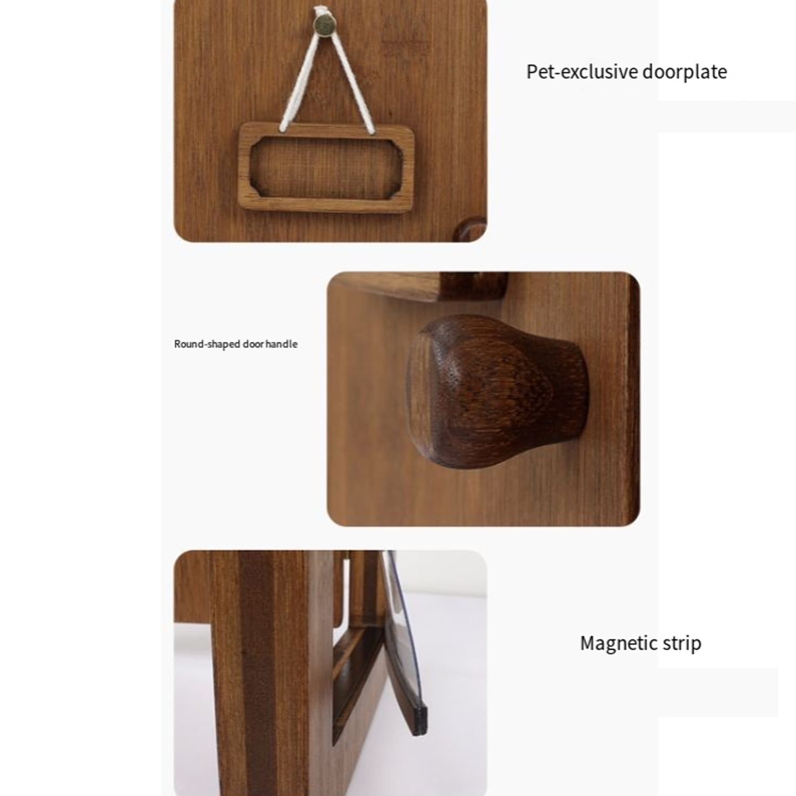 Dog Cats Entry Door for Family Home with Garden or Balconies Allow Easy Pet Passage to Indoor Outdoor Pet Access Gate
