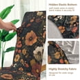 thumbnail image 5 of Yayeee 2 Pack Dining Chair Covers Stretch Parson Chairs Slipcovers Seat Protector, Dark Floral Pattern, 5 of 6