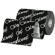 CKeep Kinesiology Tape (2 Rolls), Cotton Elastic Premium Athletic Tape, Black