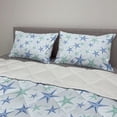 thumbnail image 2 of Starfish Comforter & Sham Bedding Set, Nautical Sea Creature in Calm Tones Underwater Themed Art, 3 pcs Duvet Set Microfiber Filling Quilt, 5 Sizes, Almond Green Azure Blue, by Ambesonne, 2 of 4