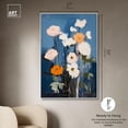 thumbnail image 5 of Floral Blues Canvas Blue Floral Abstract Wall Art by Art Remedy, White Frame, 36" x 54", 5 of 7
