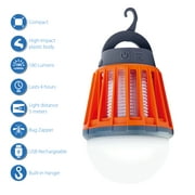 Ozark Trail Bug Zapper with LED Lantern, Rechargeable Battery, for Ourdoor Use, Orange Colour