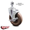 thumbnail image 2 of 5 Inch High Temp Glass Filled Nylon ½ Inch Threaded Stem Caster with Brake, 2 of 2