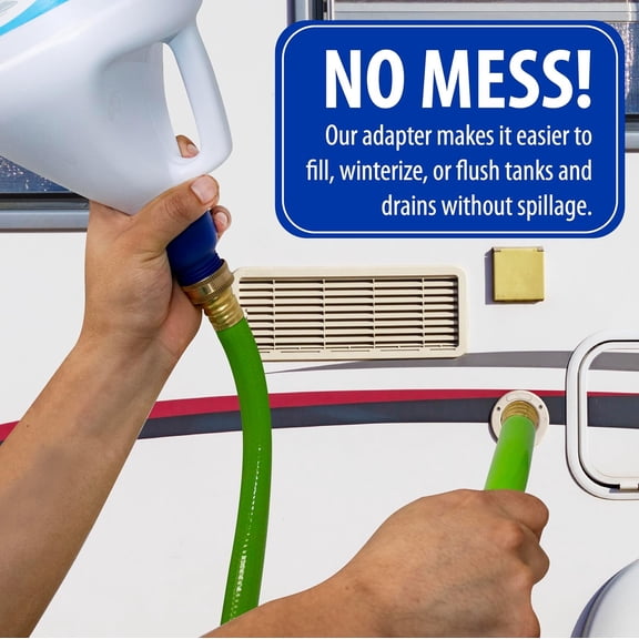 FJSHN-Garden Hose to Antifreeze Bottle Adapter: All-in-One Male and Female Twist Connect Adapter for RV, Camper, Marine & Garden Hose
