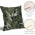 thumbnail image 3 of Green Leaf Plant Pillow Covers 20X20 Inch Herbs Botanical Fern Vintage Leaves Floral Decorative Pillow Cases Set of 2 Black Throw Pillows Farmhouse Home Decor for Sofa Couch Cushion Outdoor, 3 of 6