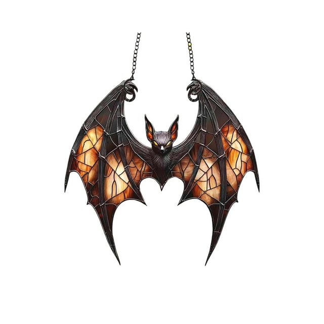 HUASHENG Bat Halloween Bat Acrylic Hanging Bat Ornament Halloween Window Hangings