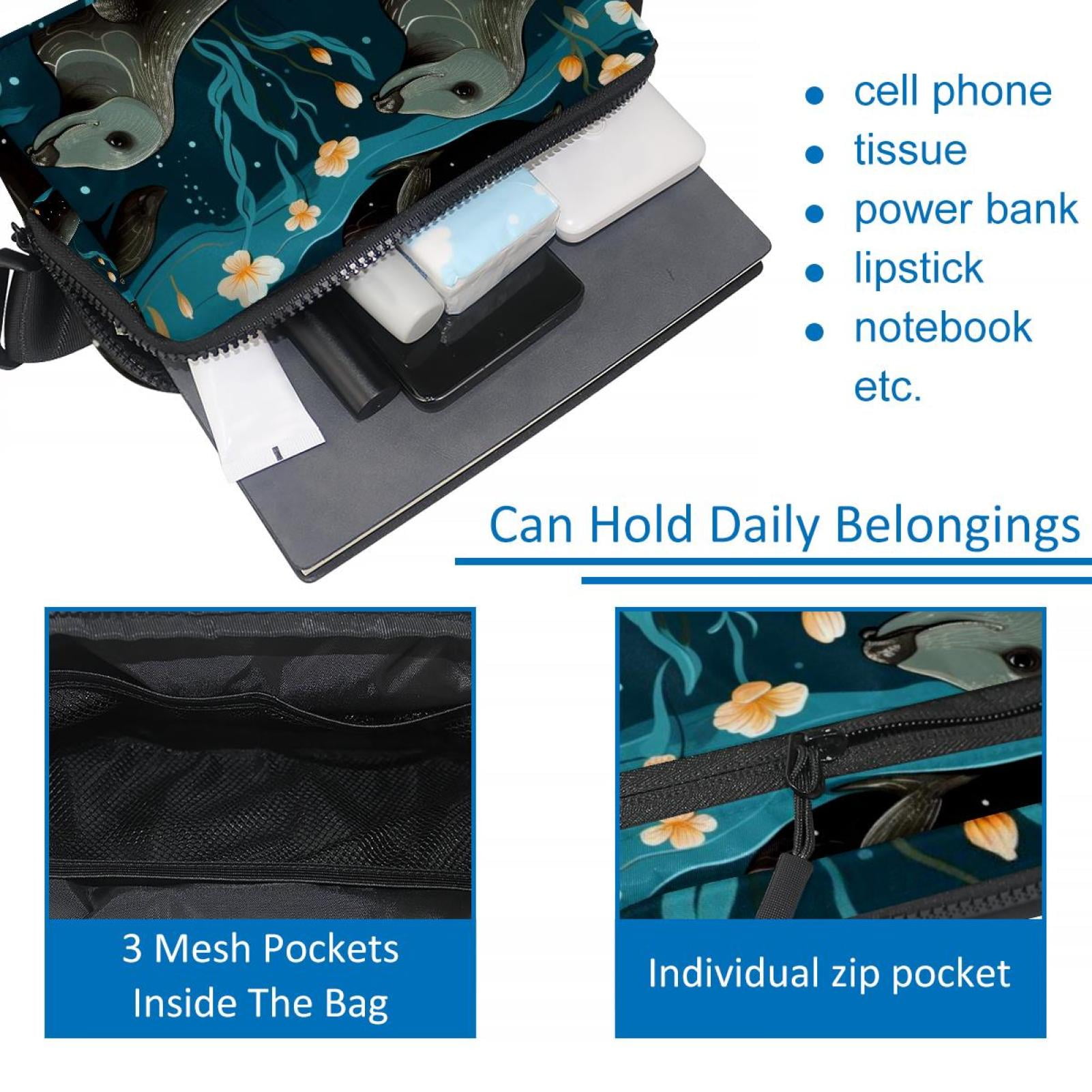 Platypus Versatile Lightweight Adjustable Crossbody Bag with Extension Strap - Unisex Waist Bag Fanny Pack