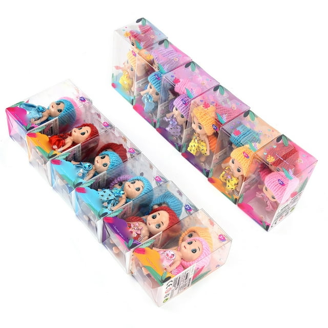 Mini Baby Dolls, Bright Colors Mini Unique Exquisite Cute Girl Dolls For Gift For Decoration