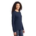 thumbnail image 4 of Port & Company Long Sleeve 54oz 100% Cotton TShirt (LPC54LS) Navy, M, 4 of 6