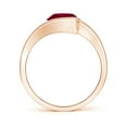 thumbnail image 2 of ANGARA Natural Semi Bezel-Set Solitaire Round 2.1 ct Ruby Bypass Ring in 14K Rose Gold for Women (Size-8mm) | July Birthstone, Birthday, Anniversary, Jewelry Gift for Women | Natural Ruby Ring, 2 of 10