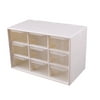 Unique Bargains 9 compartment Cabinet Craft Drawer Multi-Boxes Box Container Storage White