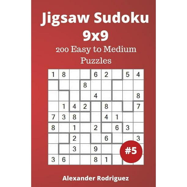 jigsaw sudoku puzzles 200 easy to medium vol 5 walmart com