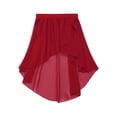 thumbnail image 3 of TSSOE Kids Girls Ballet Lyrical Dance Skirt Tutu Pleated Skater Skirts Elastic Waist Dancewear Burgundy 6, 3 of 5