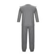thumbnail image 5 of Cethrio Girls Cotton Outfit Sets, Casual Two Piece Long Sleeve Crew Neck Girls' Clothing Sets Gray Size 10-12, 5 of 6