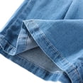 thumbnail image 4 of Taqqpue Girl's Denim Ruffle Skirts Mini Flared Pleated Toddler Jean Skorts with Shorts Underneath 2-12 Years, 4 of 6