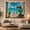 Beach Curtains, variant on Tropical Coastal Vista Deck Overlooking Turquoise Sea, Serene Coastal Zen Style for Ocean Lovers, Seaside Wall Art Housewarming Gift, Tapestry Wall Hanging for Bedroom, Living Room and Dorm
