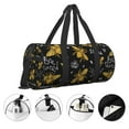 thumbnail image 5 of Bingfone Hohey Bee Golden Embroidery Print Gym Duffle Backpack for Men Women,Travel Weekender Carry-On Bags with Detachable Back Pack Straps for Traveling Overnight Climb Sports, 5 of 8
