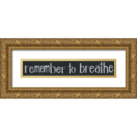 Shamp, Cindy 14x6 Gold Ornate Wood Framed with Double Matting Museum Art Print Titled - Breathe